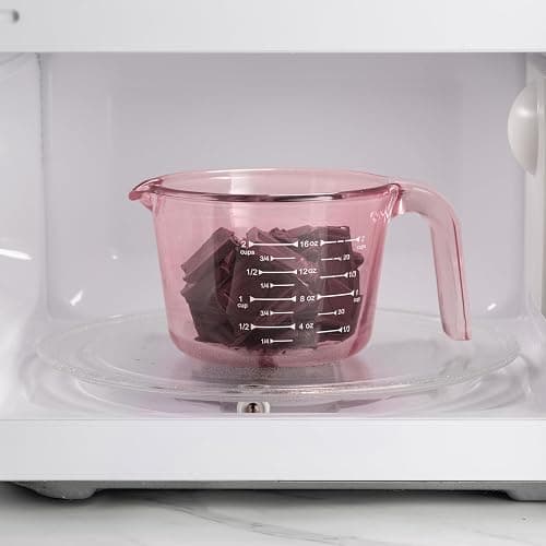 COOK WITH COLOR Glass Measuring Cups - Ideal for Cooking and Baking, Purple thumbnail 2