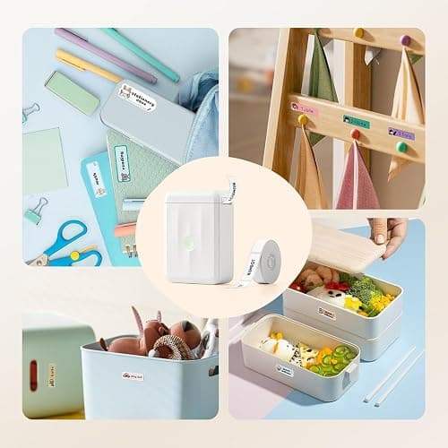 NIIMBOT D110 Mini Label Maker Machine, Bluetooh Thermal Label Printer Inkless Sticker Printer, Custom Labels with App Waterproof Lables Great for Kitchen, Home, Offfice, School Organization thumbnail 4