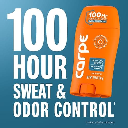 Carpe 100-Hour Antiperspirant Deodorant, Mountain Breeze - 2 Pack | Dermatologist Tested - 100 Hr Sweat & Odor Control - Free from Baking Soda & Parabens - Clinical Strength Deodorant - 2 Pack thumbnail 4