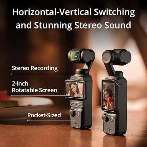 DJI Osmo Pocket 3 Vlog Bundle, Vlogging Camera with 1'' CMOS & 4K/120fps | 3-Axis Stabilization, Spotlight Follow, Fast Focusing, DJI Mic Mini Included for Clear Sound, Video Camera for Photography thumbnail 5