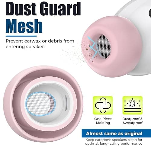 Ear Tips Replacement for AirPods Pro 3, Silicone Earbuds Tip 3 Pairs | Ear Buds Eartips with Cleaner Kit - Buds Replacement Accessories for AirPod Pro 3rd Gen (Assorted S/M/L, Pink) thumbnail 4