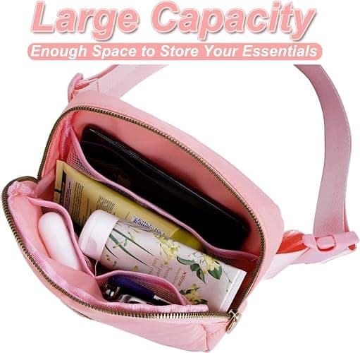 Uygafly Graduation Gifts for Girls Teen,Belt Bag for Women Girls Initial Crossbody Bag Waist Packs Teens Fanny Pack,Personalized Accessories for Preppy Cute Stuff Gifts for Teens Girls Kids | Peach,C thumbnail 3