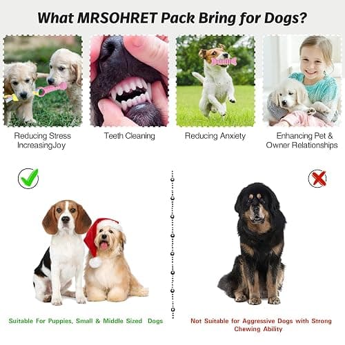 MRSOHRET Puppy Toys, 8 Pack Puppy Chew Toys for Teething, Cute Pink Small Dog Toys Set, Teething Toys for Puppies, Soft Durable Interactive Chew Toy for Small Dogs - Pink thumbnail 3