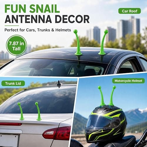 1Pair Car Roof Decoration Snail Tentacles Stickers Creative Funny Wacky for Car Top Bumper Hood Car Exterior Sticker (Snail-Tentacles) thumbnail 4
