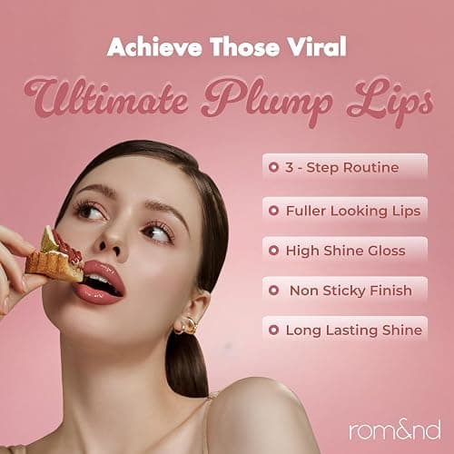 rom&nd Volume Hack Trio | 3 Step Plumping Lip Kit | Glazed Plum Set | Lip Kit | 3 Step Plumping Combo Set | Hydrated, Glossy & Fuller Looking Lips, Viral K Beauty Trio | Glazed Plum Set thumbnail 4