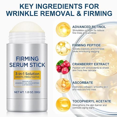 Retinol Firming Serum Stick for Face, Neck & Body – 3-in-1 Firming for Wrinkles, Smooths & Tightens Skin – All Skin Types, 1 Oz thumbnail 5