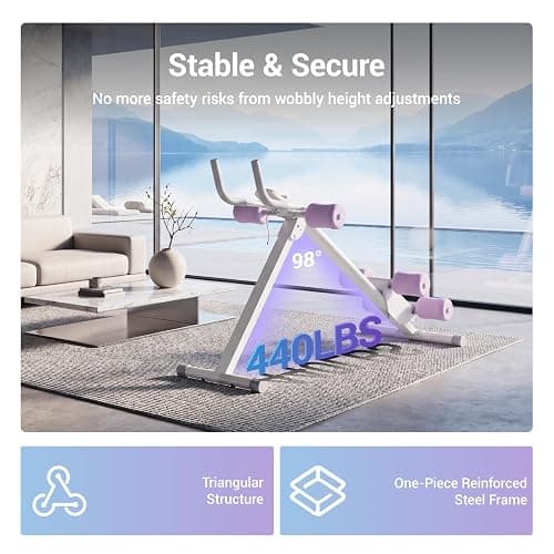CURSOR FITNESS Ab Machine for Home, 440LB Capacity Ab Trainer Machine, Foldable Ab Workout Equipment with Phone Holder & Counter thumbnail 3