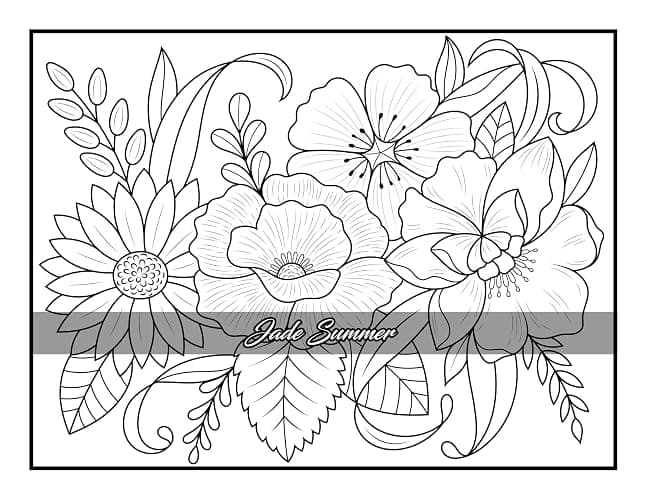 100 Flowers: An Adult Coloring Book with Bouquets, Wreaths, Swirls, Patterns, Decorations, Inspirational Designs, and Much More! thumbnail 86