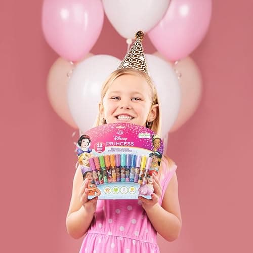 Disney Princess 12 Piece Plant Based Lip Gloss, Girls Party Favors, First Makeup Set for Girl, Perfect for Parties, Sleepovers, and Birthday Gifts, Ages 3+, by Townley Girl thumbnail 7