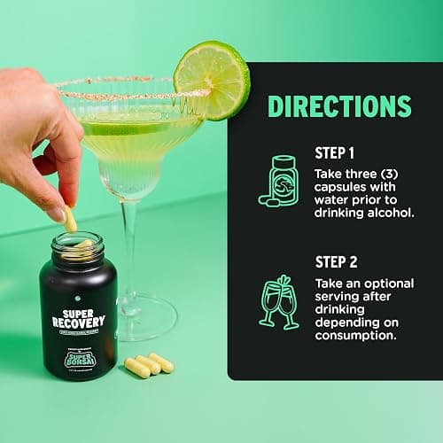 SuperBonsai Super Recovery Capsules for Post Celebration and Morning Relief - All Natural Holistic Support - 3 Capsules Taken Before Drinking and an Optional Serving After (14 Servings) thumbnail 4