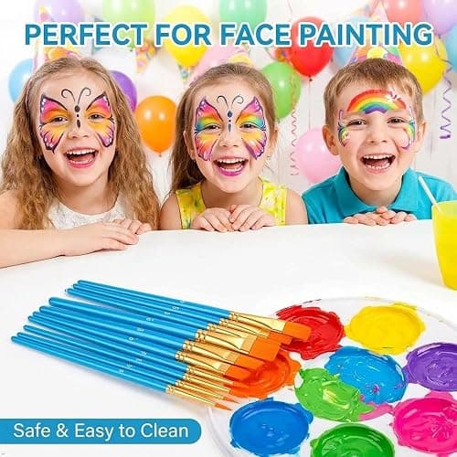Soucolor Acrylic Paint Brushes Set, 20 Pcs Pointed Tip Artist Paintbrushes | Soft,No-Shed Bristles for Acrylic for Acrylic Oil Watercolor Canvases Rock Nail Miniature Detailing Drawing Art Supplies thumbnail 6