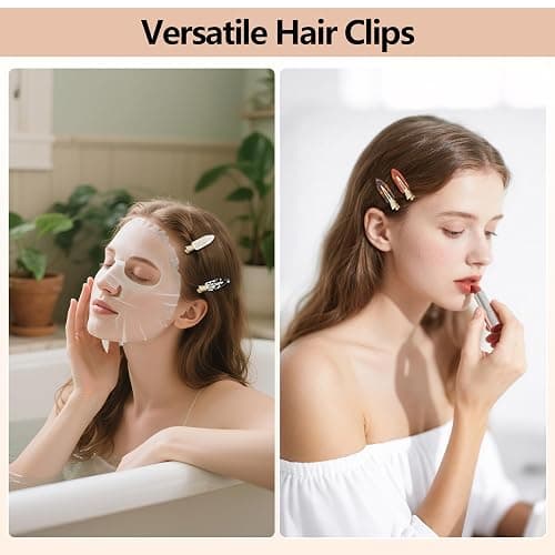 YIERSO 8 Pcs No Bend Hair Clips No Crease Makeup Duckbill Clip for Women | No Dent Creaseless Flat Alligator Barrettes for Salon Hairstyle Women Girls Hair Accessories Cellulose Acetate (Caramel) thumbnail 3
