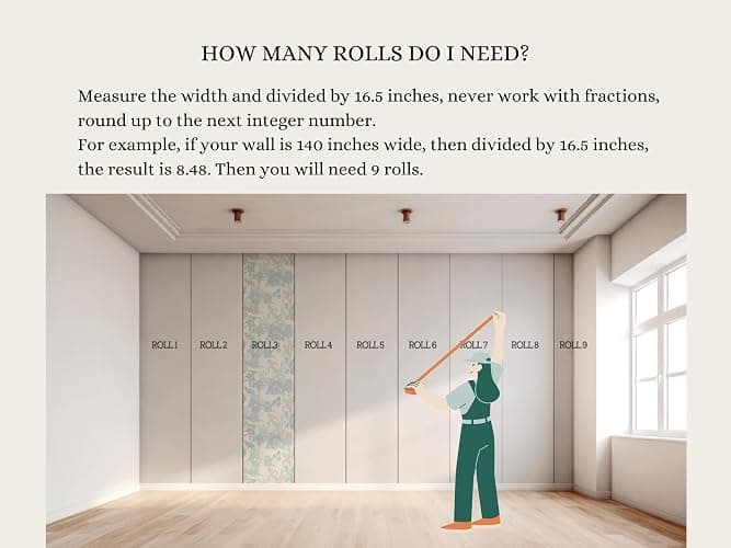 RollsRolla Green Stripe Peel and Stick Wallpaper Featuring Pink Floral, Vintage Farmhouse Inspired Renter Friendly Wallpaper, Cute and Whimsical Style for Girls Room, Bathroom, Laundry Room thumbnail 6