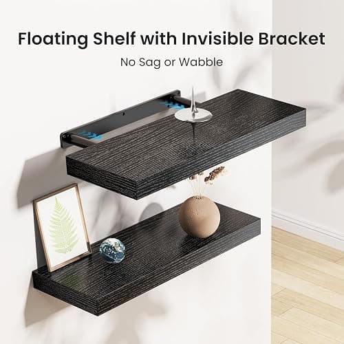 black floating shelves thumbnail 4