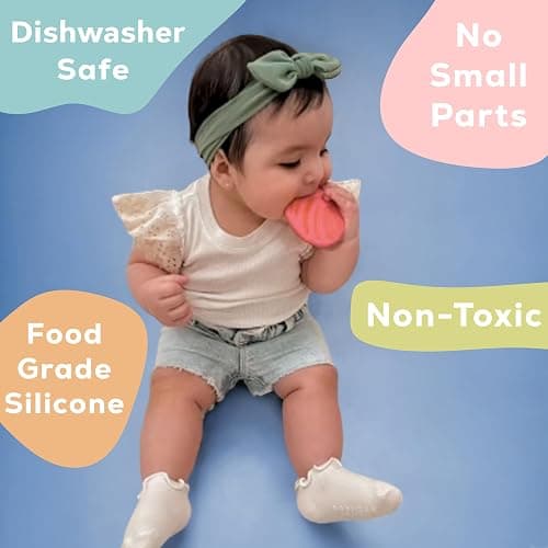 Mexican Baby Teether, Silicone Teething Toy for Teeth Relief, Soothing Grip for 3+ Months, BPA-Free (Concha) thumbnail 3