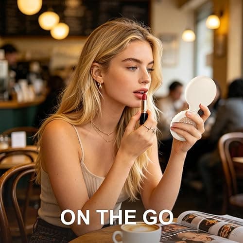Jurrissa Folding Hair Brush with Mirror for Women Men and Kids，Portable Compact Hair Brush for Purse Pocket Bags, Travel Size Foldable brush with Case, Easy to Carry(Beige) thumbnail 6