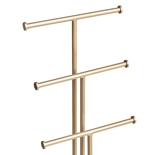 Amazon Basics Four-Tier Jewelry Tree Stand - White/Brass thumbnail 5