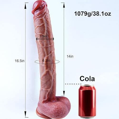 42cm Extra Long Dildo, Realistic Giant Anal Dildo, Soft Dual-Density Silicone Dildo, Huge Dildo, Powerful Suction Cup, XXL Large Dildo, Thick G-Spot Dildo Sex Toy, Suitable for Women/Men/Couples thumbnail 7