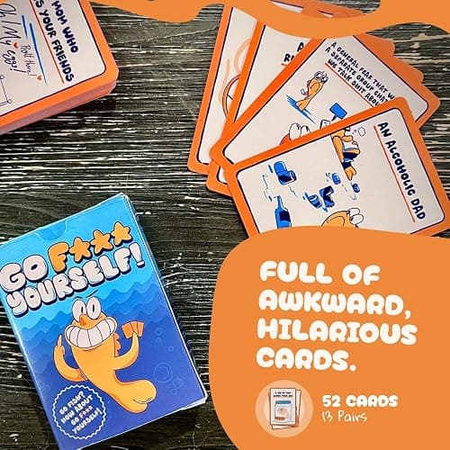 Go F Yourself! – The Grown Up Go Fish Card Game You've Always Wanted | Hilarious Party Game for Grown Ups, 2+ Players | 52 Cards, 13 Unique Pairs thumbnail 5