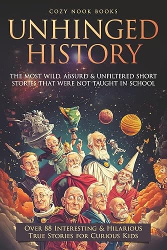 Unhinged History: The Most Wild, Absurd & Unfiltered Short Stories That Were NOT Taught in School. Over 88 Interesting & Hilarious True Stories for Curious Kids - Image 1