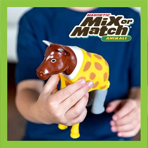 POPULAR PLAYTHINGS Magnetic Animals for Toddlers 1-3, Mix or Match Animal Toys, Set of 4 Gift for Kids - Jungle Animals thumbnail 2
