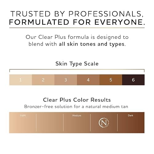 Norvell Premium Spray Tan Solution Clear Plus 1 liter – Professional Sunless Tanning Formula for Natural Bronze Glow, Streak Free, Fast Drying, Long Lasting Color thumbnail 4