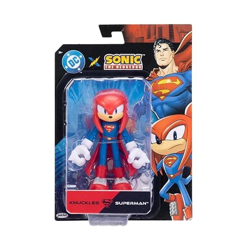DC X Sonic Collectable Action Figures Shadow as Batman, Tails as Cyborg, Knuckles as Superman Featuring Highly Articulation Figures with Dynamic Posing thumbnail 5