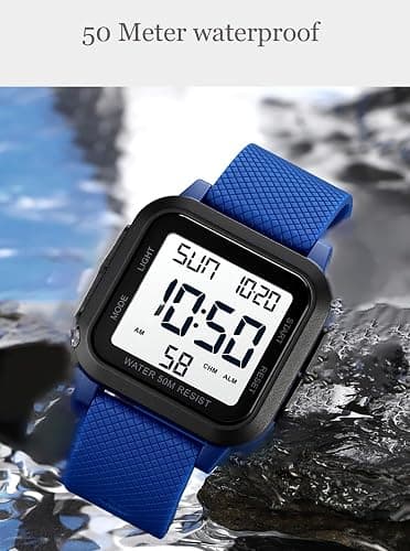 BESTKANG Unisex LED Digital Watch Women Men Digital Sports Watch Fashion Simple Luminous Waterproof Watch thumbnail 7