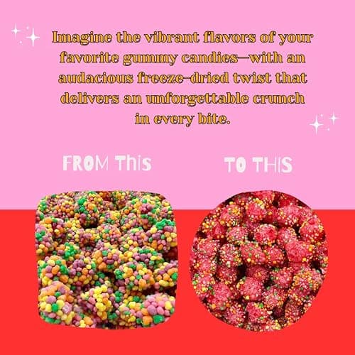 G-BOX 4 OZ Freeze Dried Gummy Clusters, TikTok Trend Items, Freeze Dried Candy, Delightful Crunchy Fruity Flavorful Burst, Air-tight Sealed in a Deli Container (RAINBOW 4 OZ) thumbnail 2