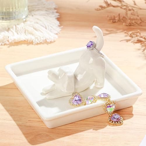 Titanape Dog Mum Gifts, Dog Ring Holder Dish Jewelry Holder | Dog Lovers Present for Women Friends Female Mum Nana Auntie as Valentine's Day Mothers Day Birthday Wedding Christmas thumbnail 4