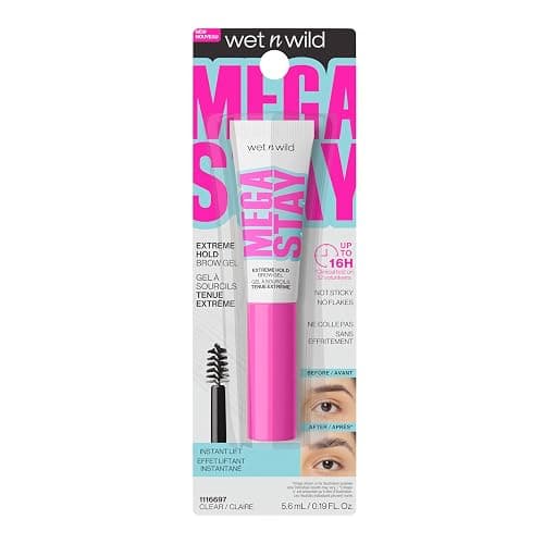 wet n wild Mega Stay Extreme Hold Brow Gel, Lightweight, Non-Sticky & Flake-Free Formula, Long-Lasting 16-Hour Wear, Sculpted & Laminated Brow Look, Easy Application, Cruelty-Free & Vegan - Clear thumbnail 7