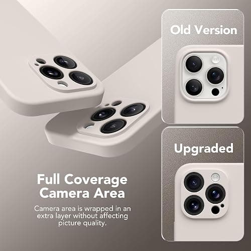 SuydanBox Magnetic for iPhone 14 Pro Max Case, Compatible with MagSafe, [Full Camera Protection][Screen Protector] Silicone Shockproof Protective Phone Case for iPhone 14 Pro Max 6.7", Stone thumbnail 6