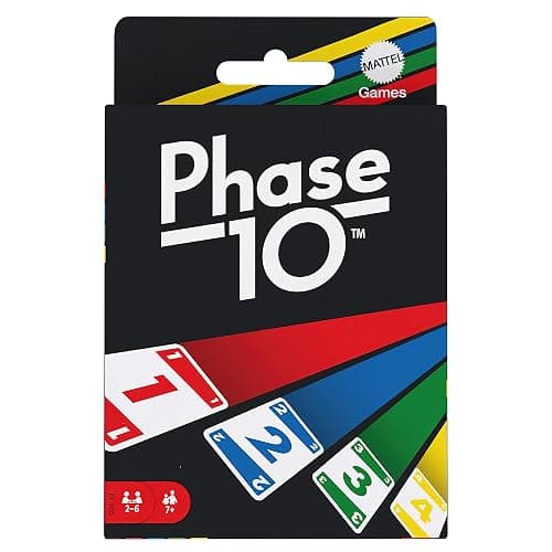 Mattel Games Phase 10 Kartenspiel für die Familie, Deutsche Version, von den UNO-Machern, Rommé-ähnlich, Perfekt als Kinderspiel, Reisespiel oder Spiel für Erwachsene, für 2-6 Spieler, FPW38 - Image 1