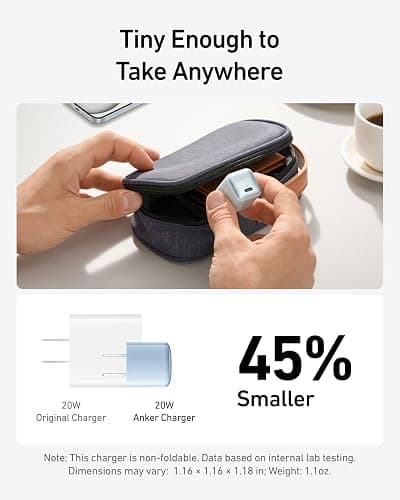 Anker USB C Charger Block 20W (Nano Pro), PIQ 3.0 Compact Fast Charger for iPhone 17/16/15/14/13 Series, Galaxy, Pixel 4/3, iPad (Cable Not Included) thumbnail 3