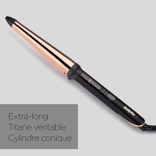 BaByliss - C458E - Boucleur Salon Brilliance Conical pour réaliser rapidement des boucles naturelles thumbnail 8