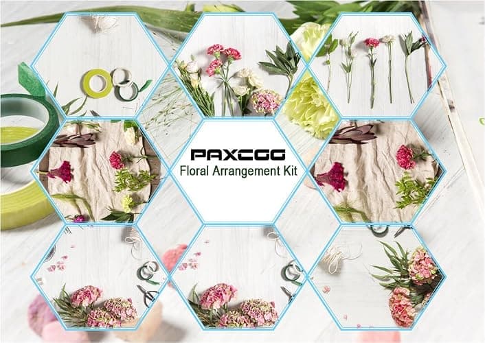 Paxcoo Floral Tape and Floral Wire Arrangement Tools Kit with Wire Cutter 26 Gauge Stem Wire and 22 Gauge Paddle Wire for Bouquet Stem Wrap Florist thumbnail 4
