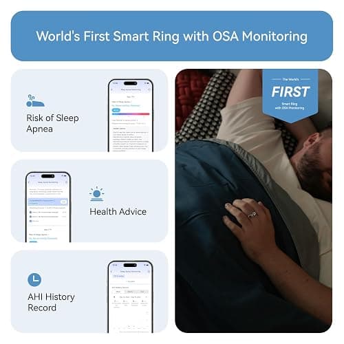 RingConn Gen 2, World’s First Smart Ring with Sleep Apnea Monitoring, No APP Subscription, 12-Day Battery Life, Stress/Heart Rate/Women's Health Tracker, Android & iOS Compatible (Silver, Size 9) thumbnail 3