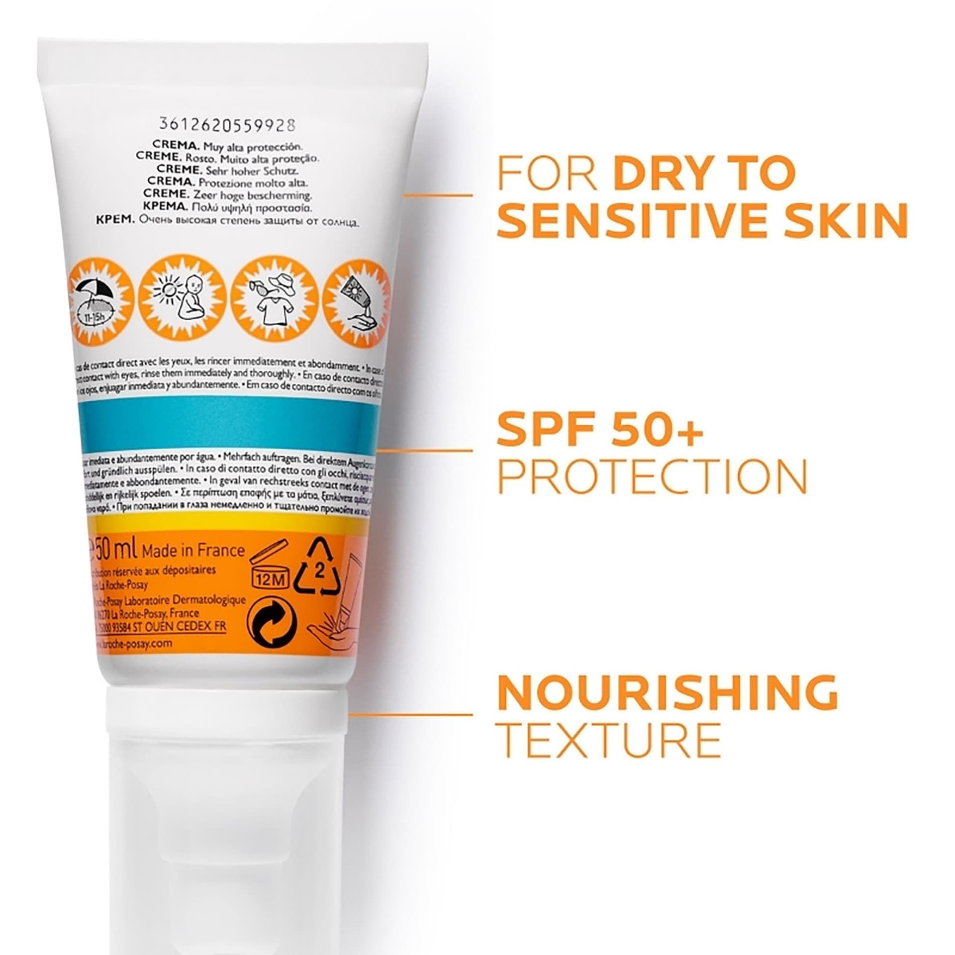 La Roche-Posay Anthelios ULTRA SPF50+ Facial Sunscreen, For Dry Skin, 50ml thumbnail 6