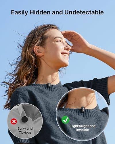 BOYA mini 2 Wireless Lavalier Microphones for iPhone 15/16/17 & Android, AI Noise Cancellation, App Control, 30H Battery Life with Charging Case, Lapel Microphone Wireless for Video Recording Vlogging thumbnail 3