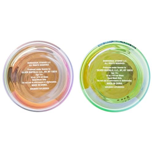 Silver Buffalo Wicked Featuring Elphaba and Glinda She's So Good and Don't Hide Your Magic 2 Pack Glass Jar Tumbler with Bamboo Lid and Glass Straw, 16 Ounces thumbnail 6