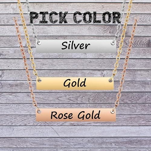 Personalized Necklace, Gift, Custom Engraved Dog Bar Necklace, Memorial Keepsake for Dog Mom, Dog Lover Gift, Pet Name Necklace thumbnail 2
