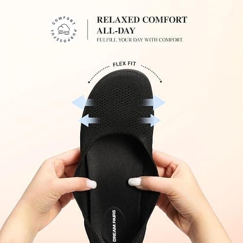 DREAM PAIRS Womens Ballet Wide Toe Arch Support Knit Flats | Foldable, Easy to be Tucked, Non-slip, Breathable Comfort Barefoot Flats Shoes thumbnail 7