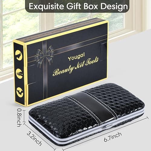 Nail Clippers Set Fingernail and Toenail Clipper Cutters Men's Accessories,Manicure Pedicure Kit Professional Grooming Kits,Nail Care Tools with Travel Case Gifts for Men Women thumbnail 5