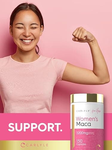 Carlyle Maca Root Capsules for Women | 150 Count | Non-GMO, Gluten Free Supplement | for Her thumbnail 6