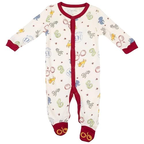 Harry Potter Classic Symbols Infant Bodysuit Pajamas Long Sleeve Baby to Infant Kids - Image 1
