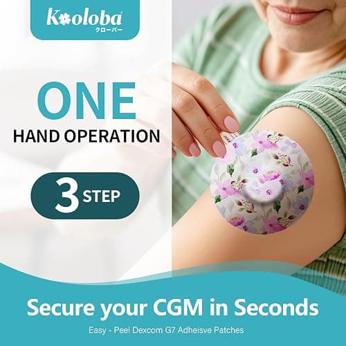 Over Patches for Dexcom G7 - Adhesive Patches for Dexcom G7 Waterproof with Easy-Peel Tab Pre-Cut,Stelo Flexible CGM Tape,Long-Lasting for 10-14 Day 20pcs,Bloomingday thumbnail 2