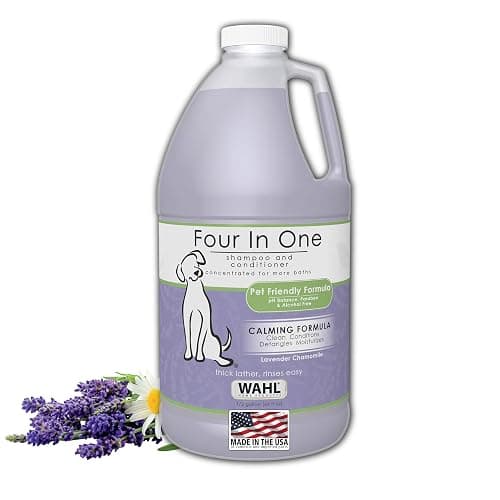 Wahl USA 4-in-1 Calming Pet Shampoo for Dogs, Lavender Chamomile, 64 oz | Half Gallon Shampoo For Multi-Dog Families To Clean, Condition, Detangle, And Moisturize Fur During Bath - Model 821000-050 - Image 1