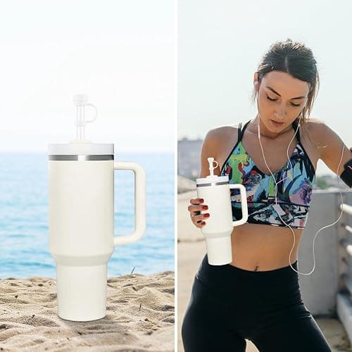 Affute 4 Pcs Straw Covers for Stanley Cup 40-20 oz, 0.4 inches Silicone Straw Cover Caps, Stanley Cups Accessories, Dust-proof and leak-proof (4 Straw Covers) thumbnail 6