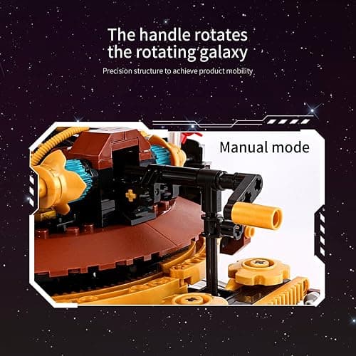 Spinning Solar System Building Blocks Planet Set, STEM Education Science Curriculum Learning Outer Space Toys with Rocket and Satellite Models, Orbiting 9 Planets, Birthday Gift for Ages 8 and Up thumbnail 7