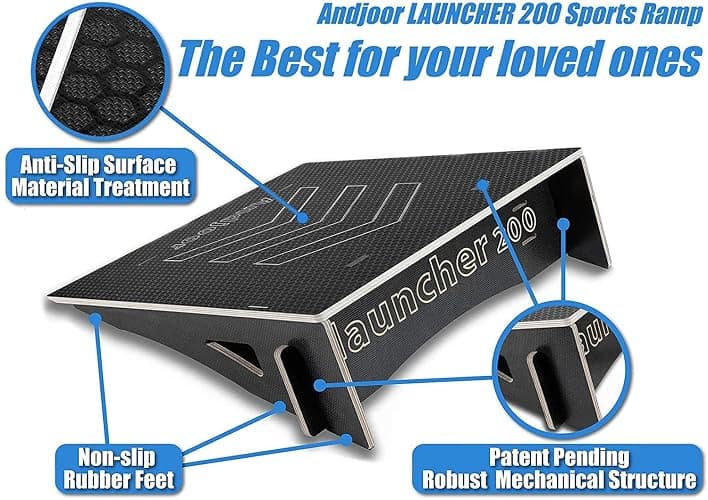 Andjoor Kids Jumping Ramp for Skateboard, Bike, Scooter, BMX, RC Car and Dirt Bike, 25.2 in, Black thumbnail 4